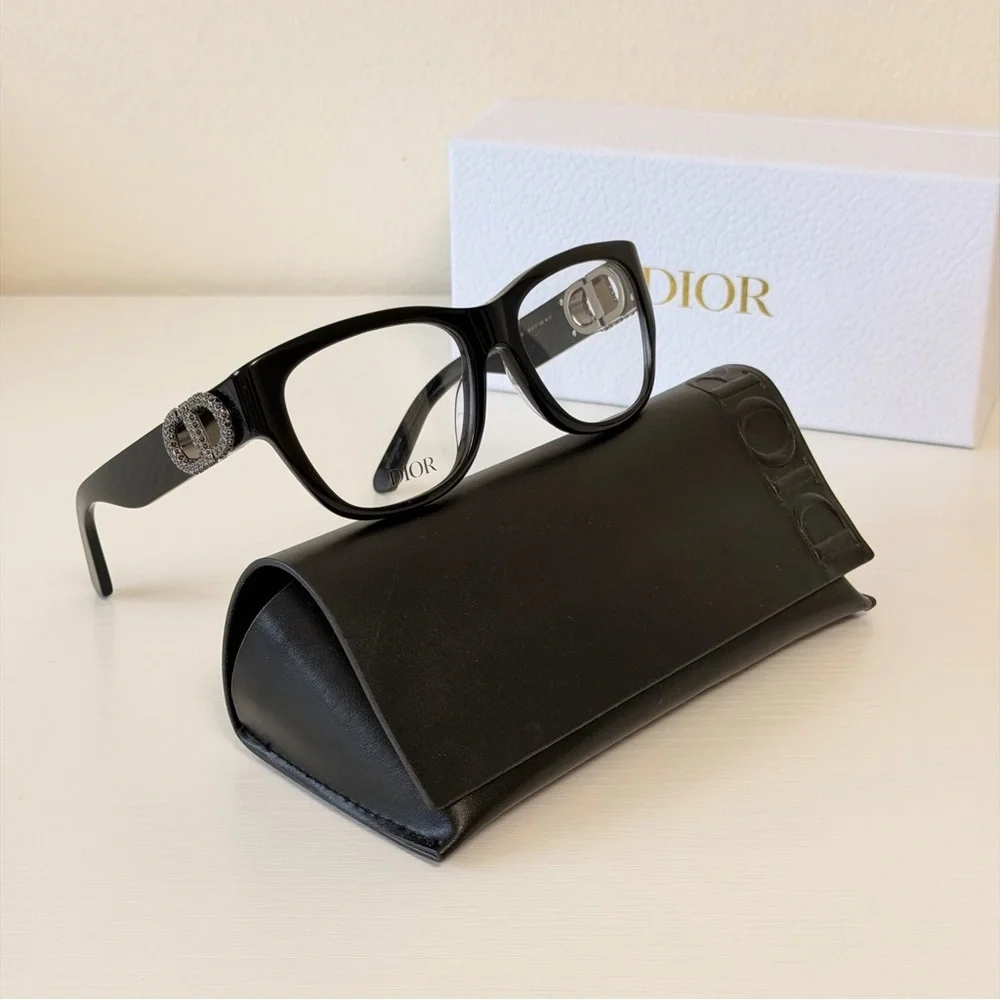 New! Dior Women's Black Eyeglasses, 30MontaigneO S4I 1400, Authentic